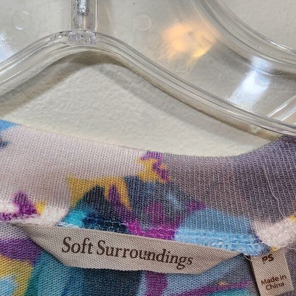 Soft Surroundings long sleeve floral print lightweight v-neck sweater size SP - Picture 3 of 8